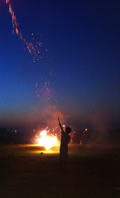 Fireworks sky kid