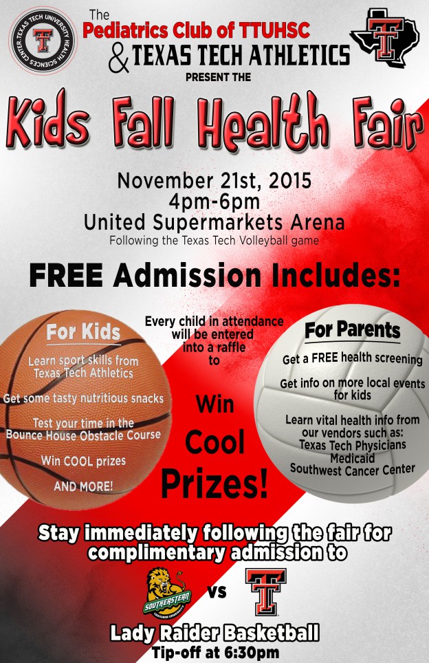 Kids Fall Health Fair Flyer